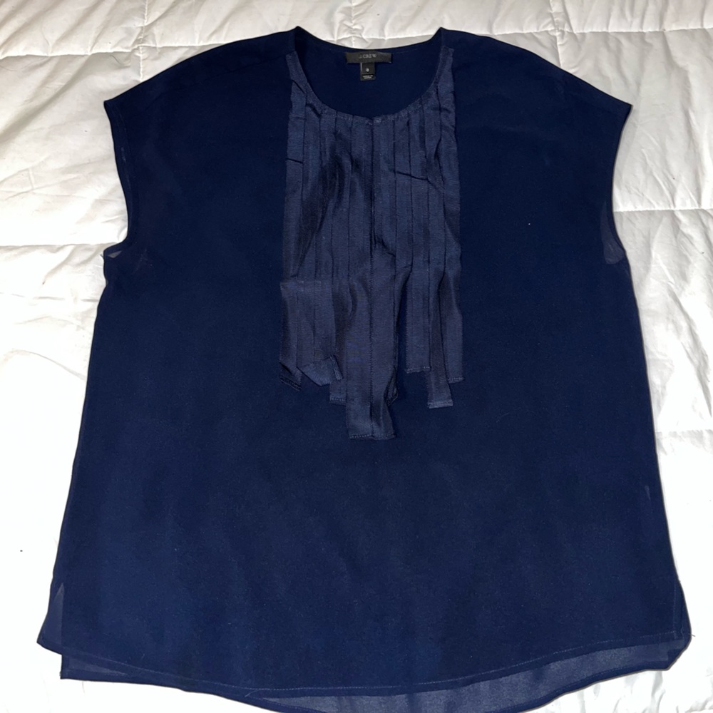J. Crew navy top blouse size 0